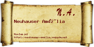 Neuhauser Amália névjegykártya
